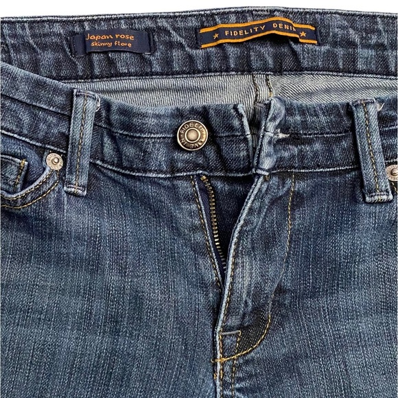Fidelity Denim Japan Rose Skinny Flare Low Rise Jeans 29 - Picture 3 of 16